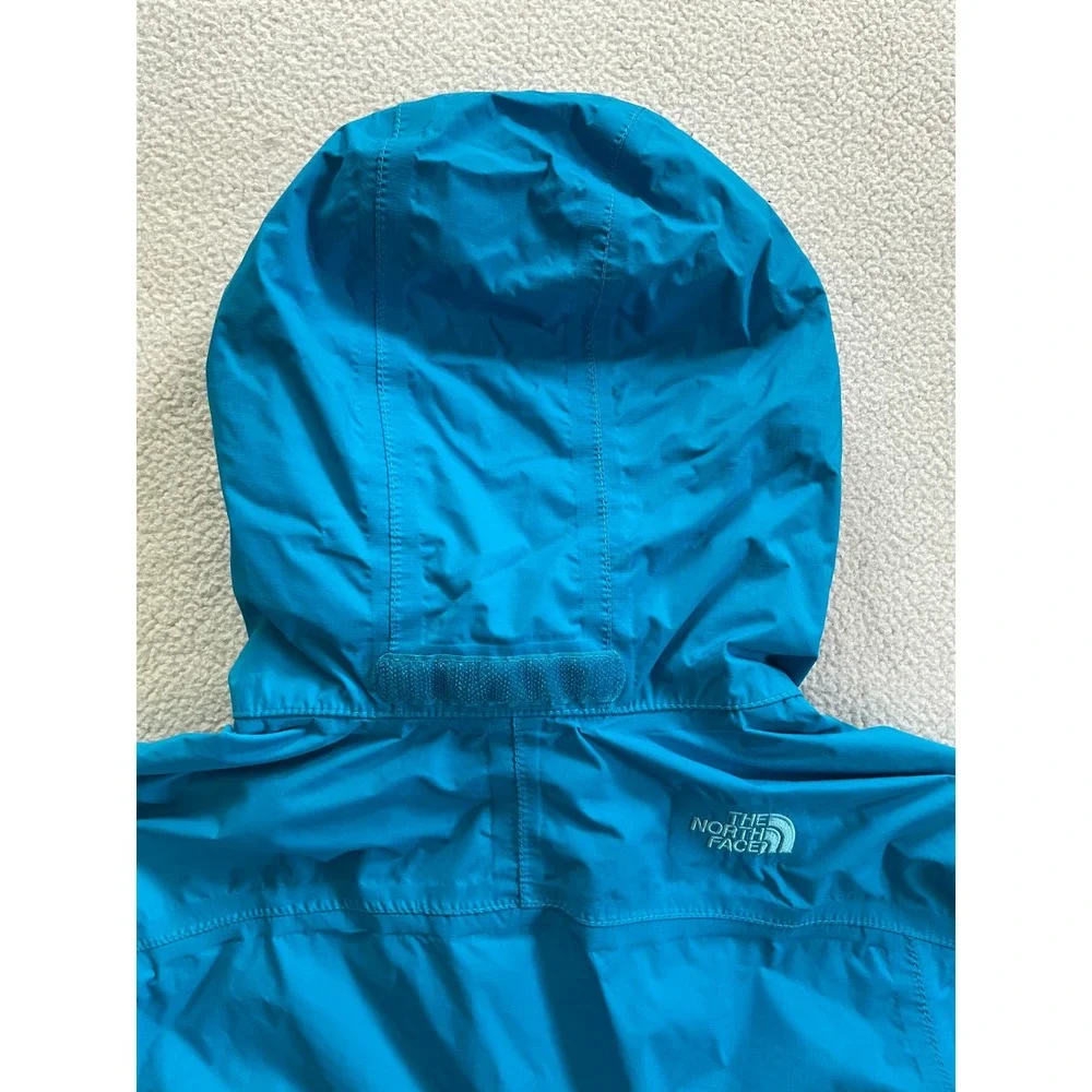 The North Face Girls Medium 10/12 HyVent Rain Jacket Blue Waterproof Hooded